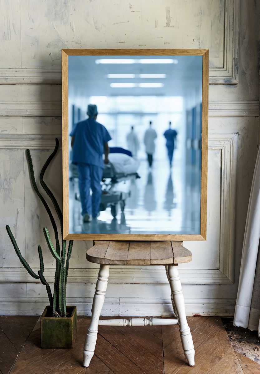 Hospital Corridor Photography Poster. room preview