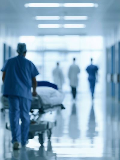 Hospital Corridor Photography Poster.