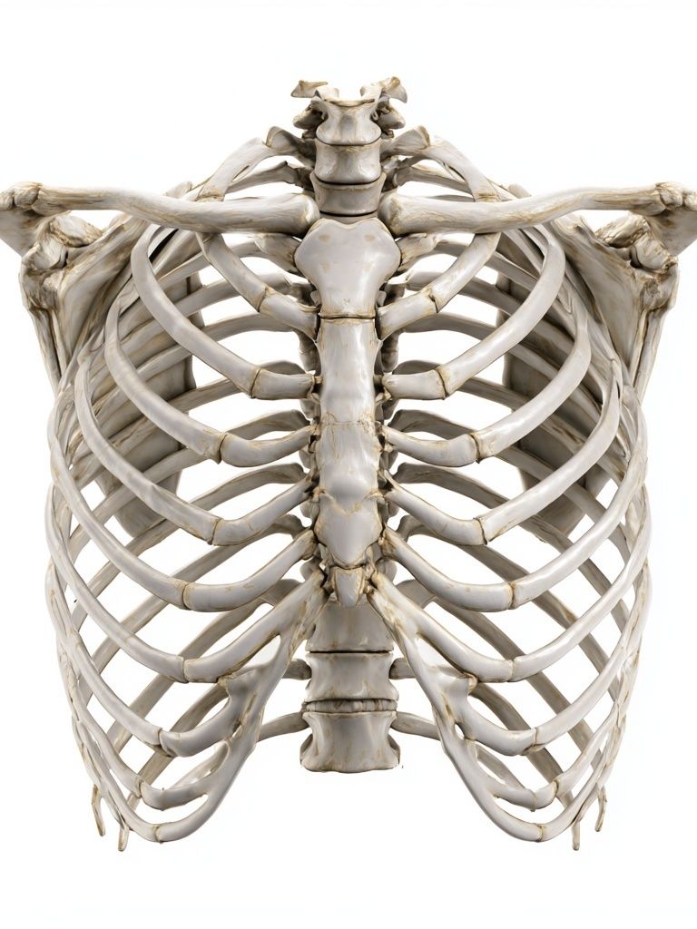 Human Ribcage Anatomy Print. poster detail