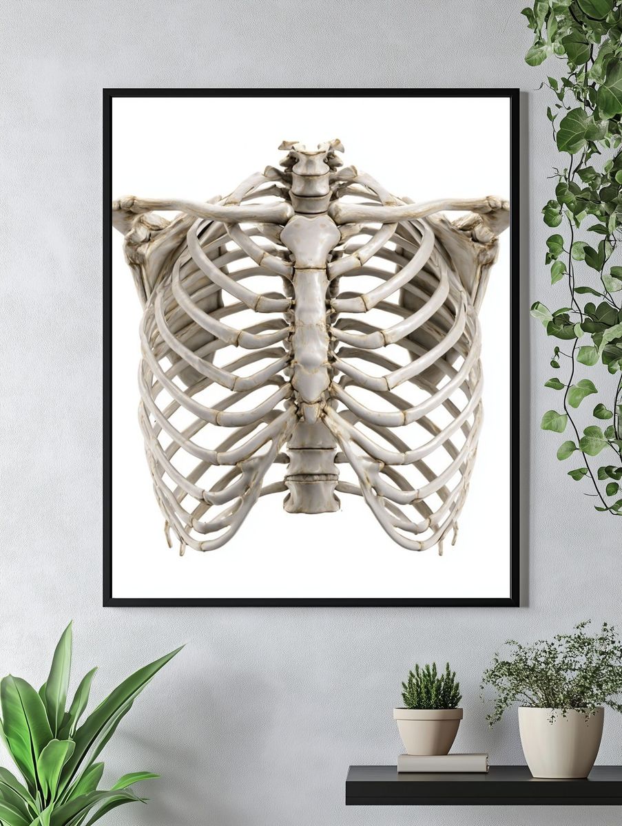 Human Ribcage Anatomy Print. — room view 4