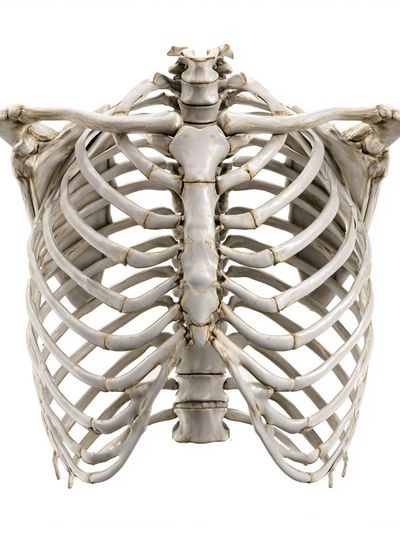 Human Ribcage Anatomy Print. poster