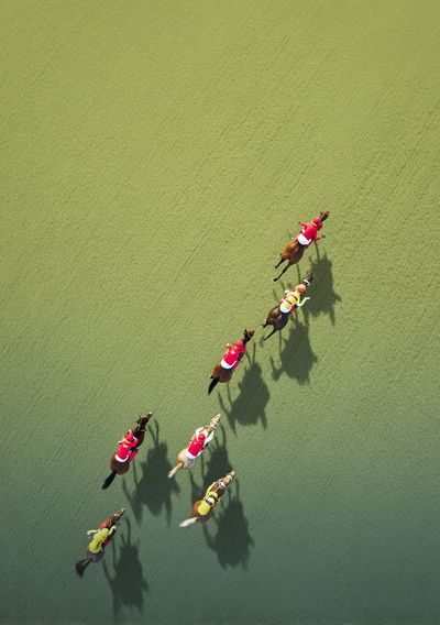 Horse Racing Aerial Photography Poster. poster print