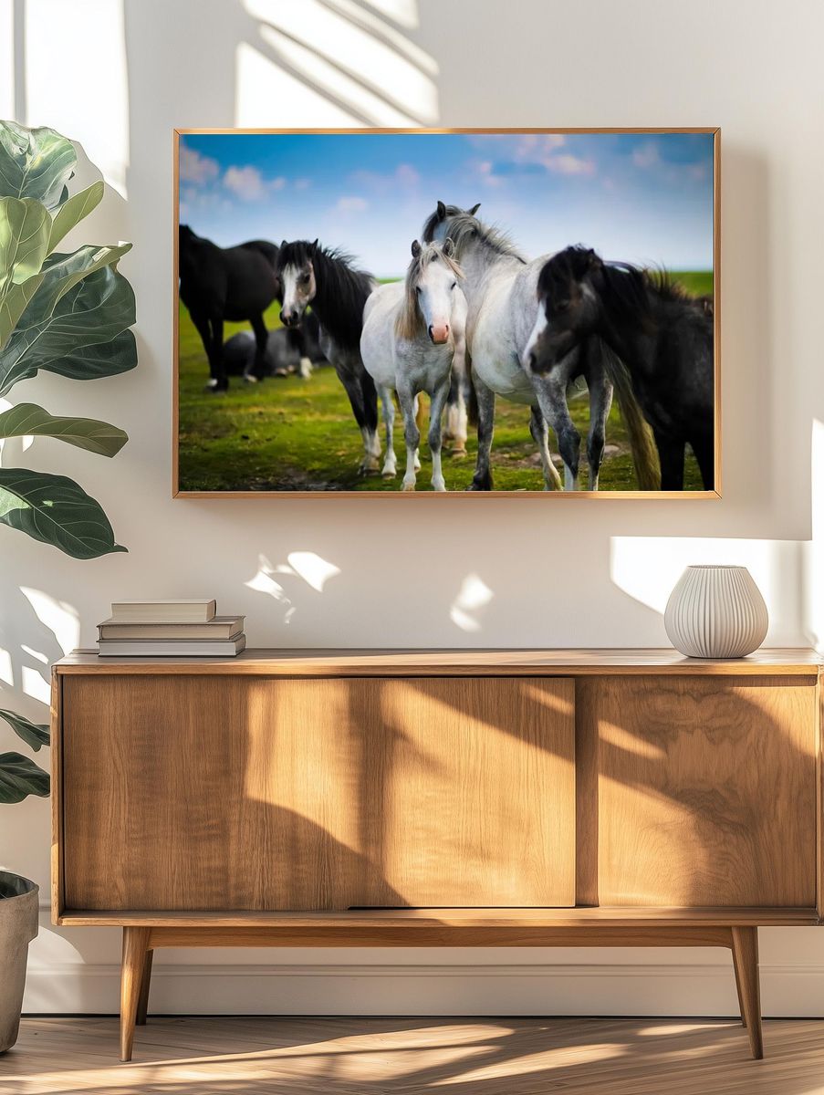 Horses in a Pastoral Scene Poster. — room view 3