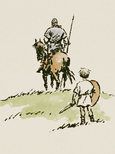 Horse Riders Watercolor Print.
