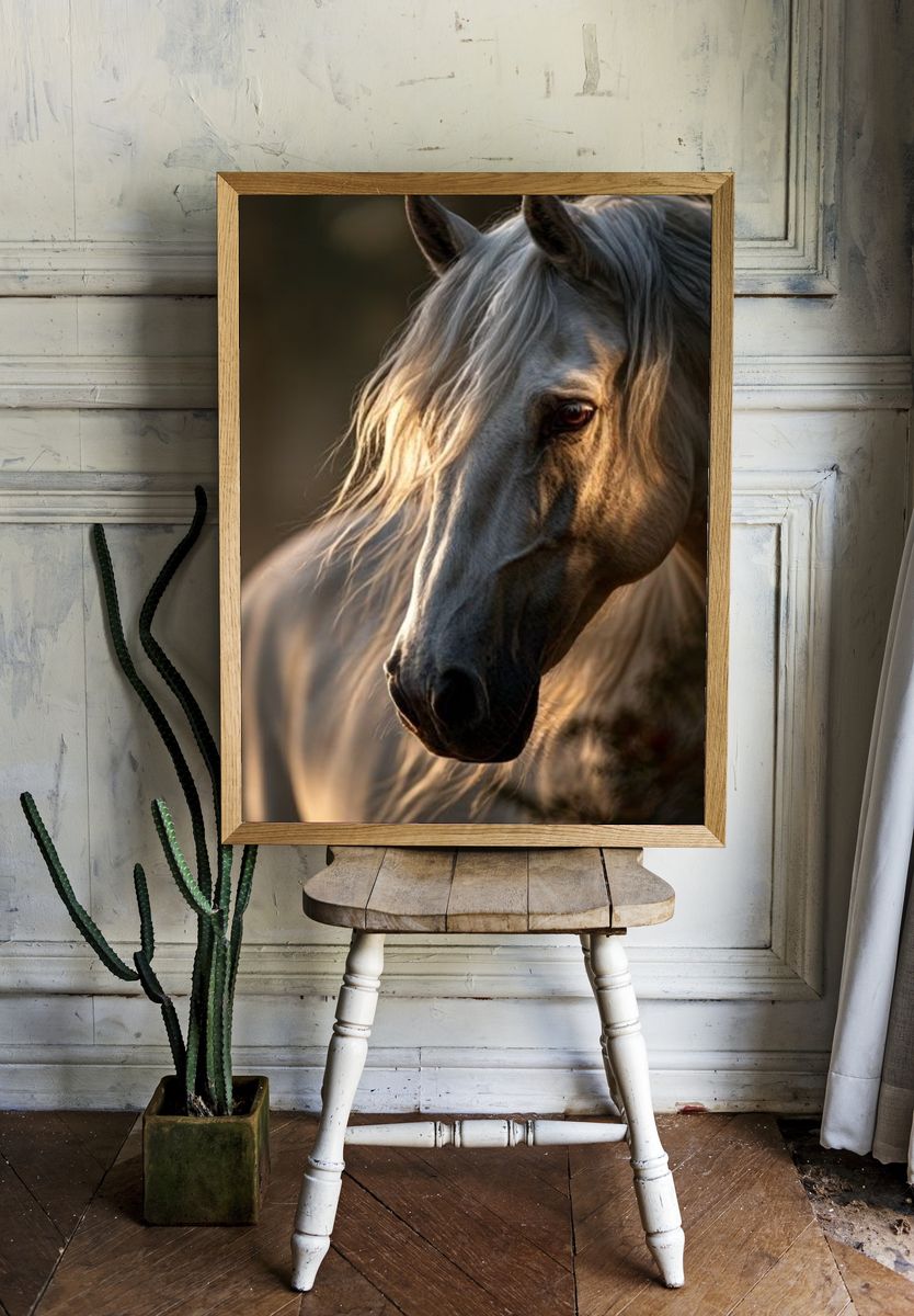 Horse Portrait Photography Poster. — room view 1