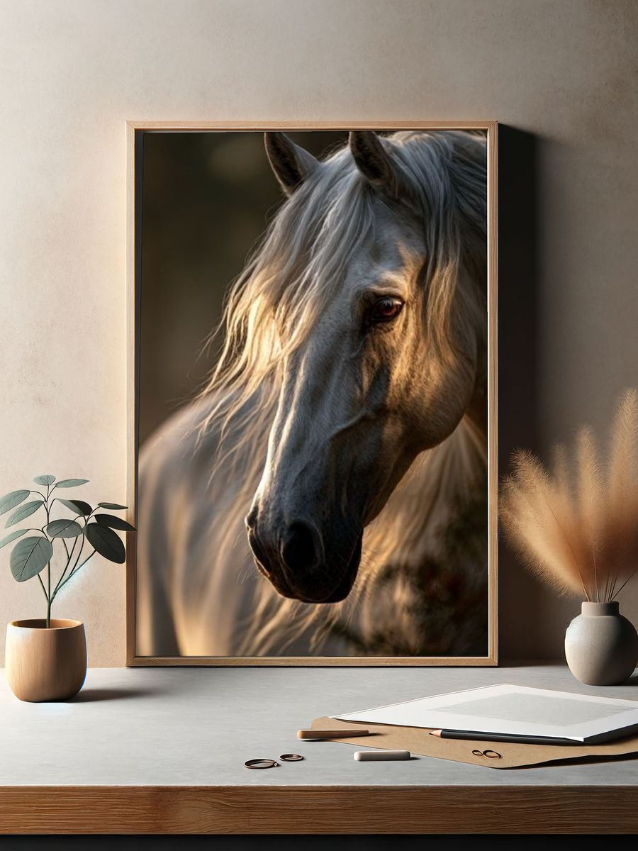 Horse Portrait Photography Poster. — room view 2