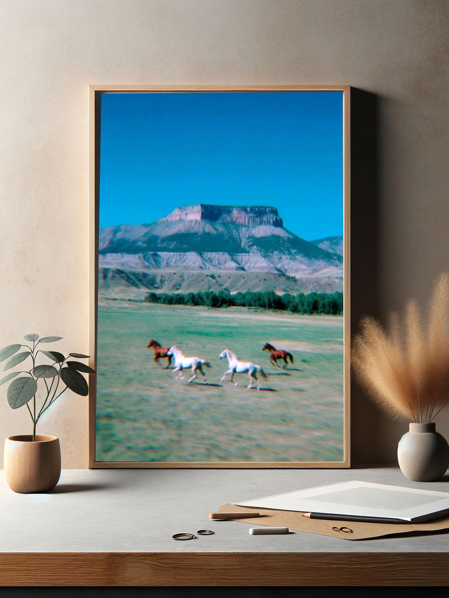 Galloping Horses in Nature Poster. — room view 2
