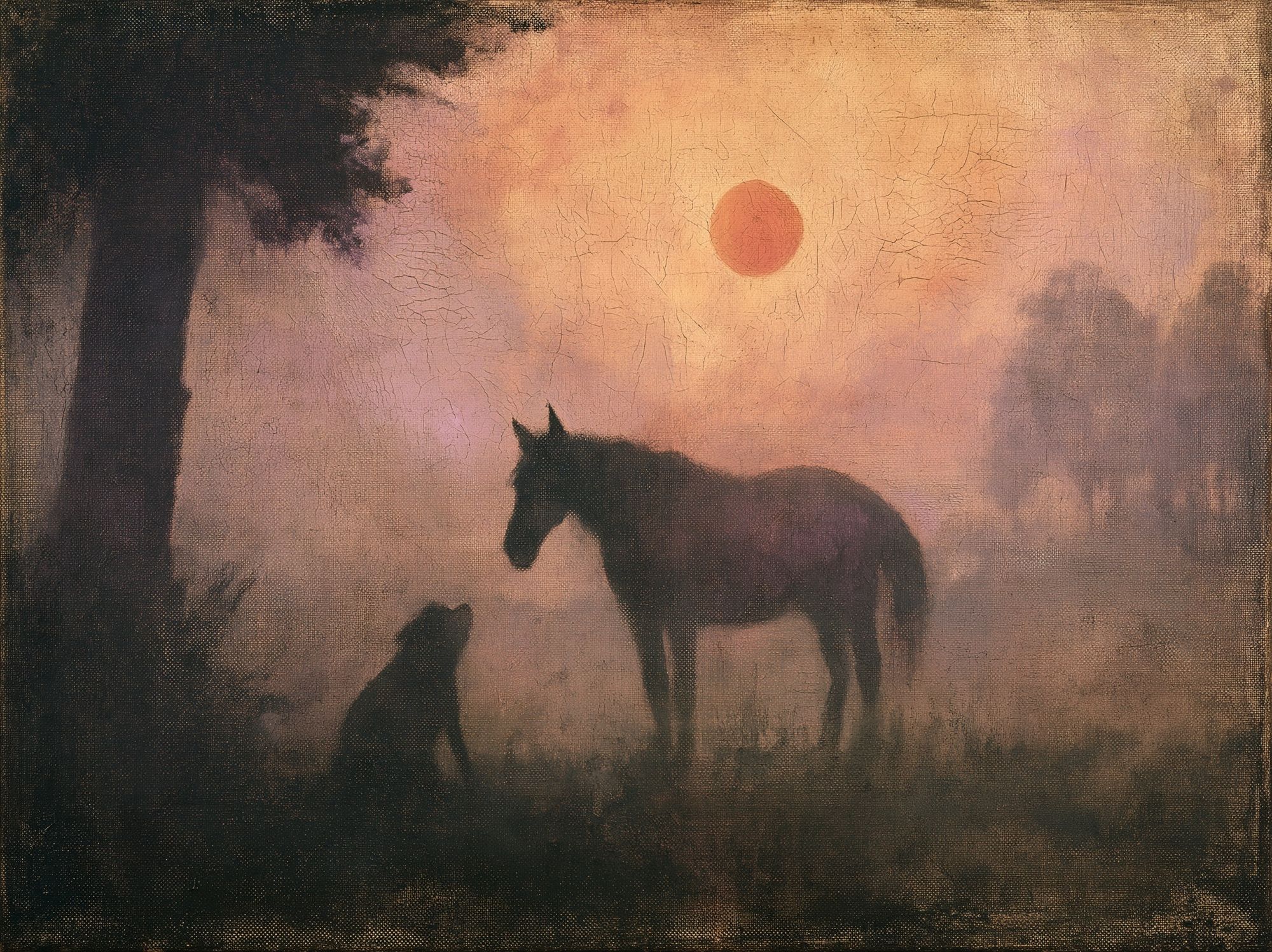 Horse at Sunset Fine-Art Print. poster detail