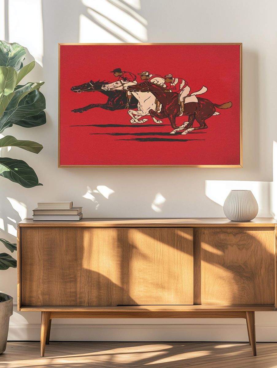 Runners (1900), vintage horse racing. — room view 3