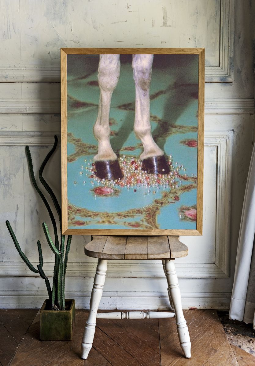 Horse Hooves on Carpet Photography Poster. room preview