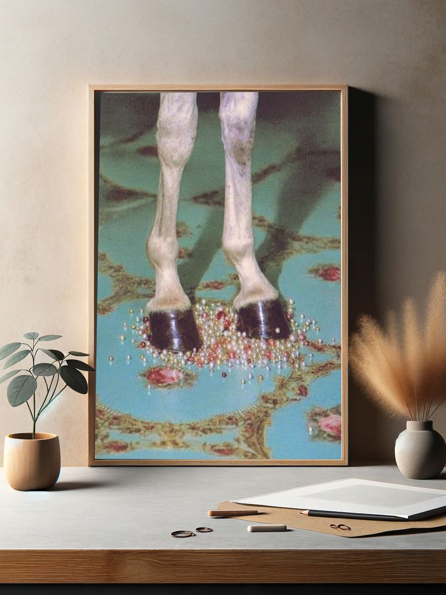 Horse Hooves on Carpet Photography Poster. — room view 2