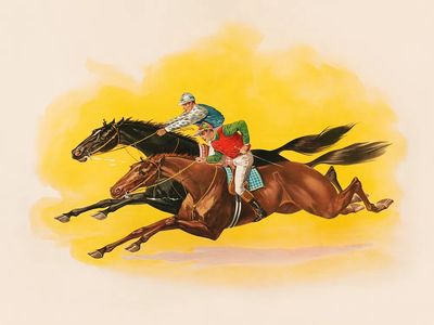 Horse Racing Vintage Print. poster