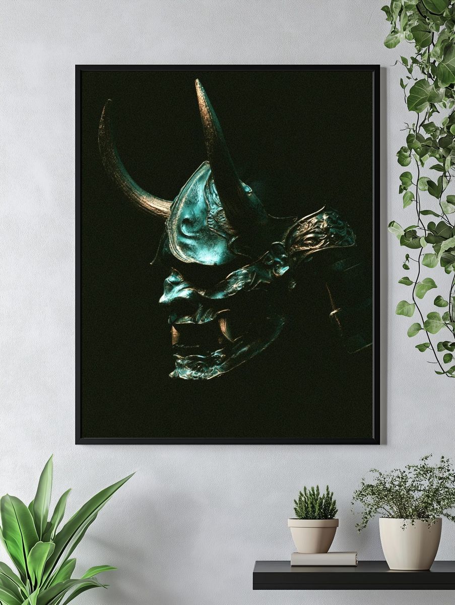 Horned Skull Dark Fantasy Print. — room view 4