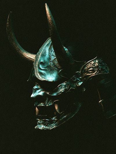 Horned Skull Dark Fantasy Print.