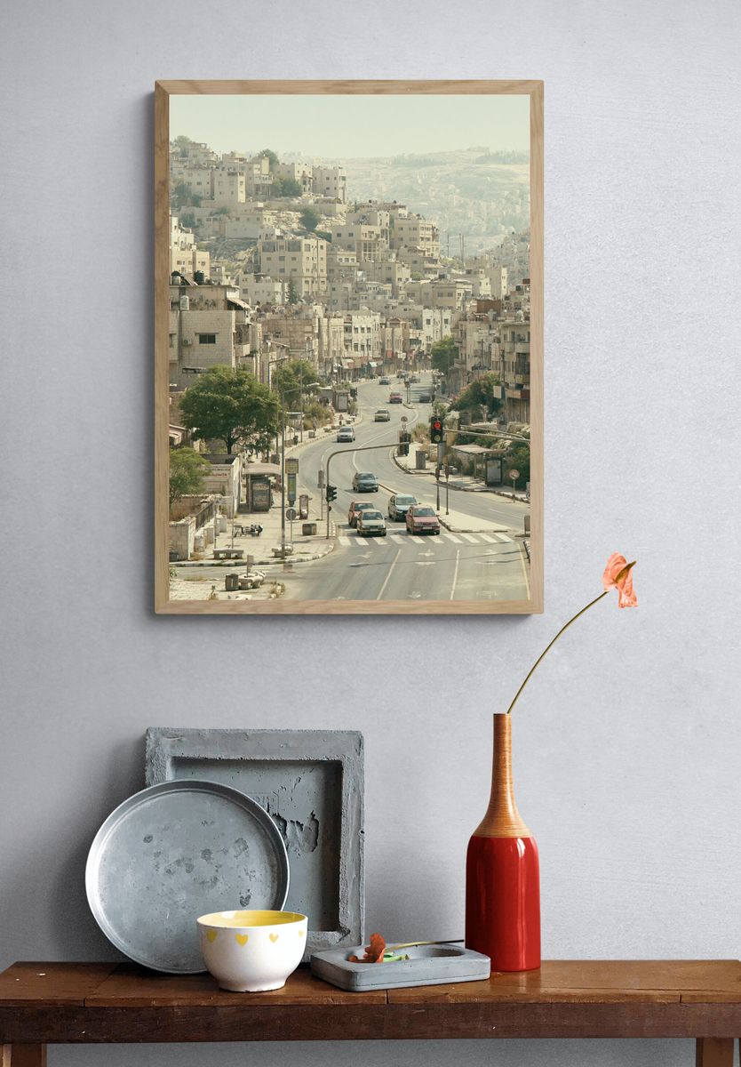 Hillside City Street Photography Poster. — room view 3
