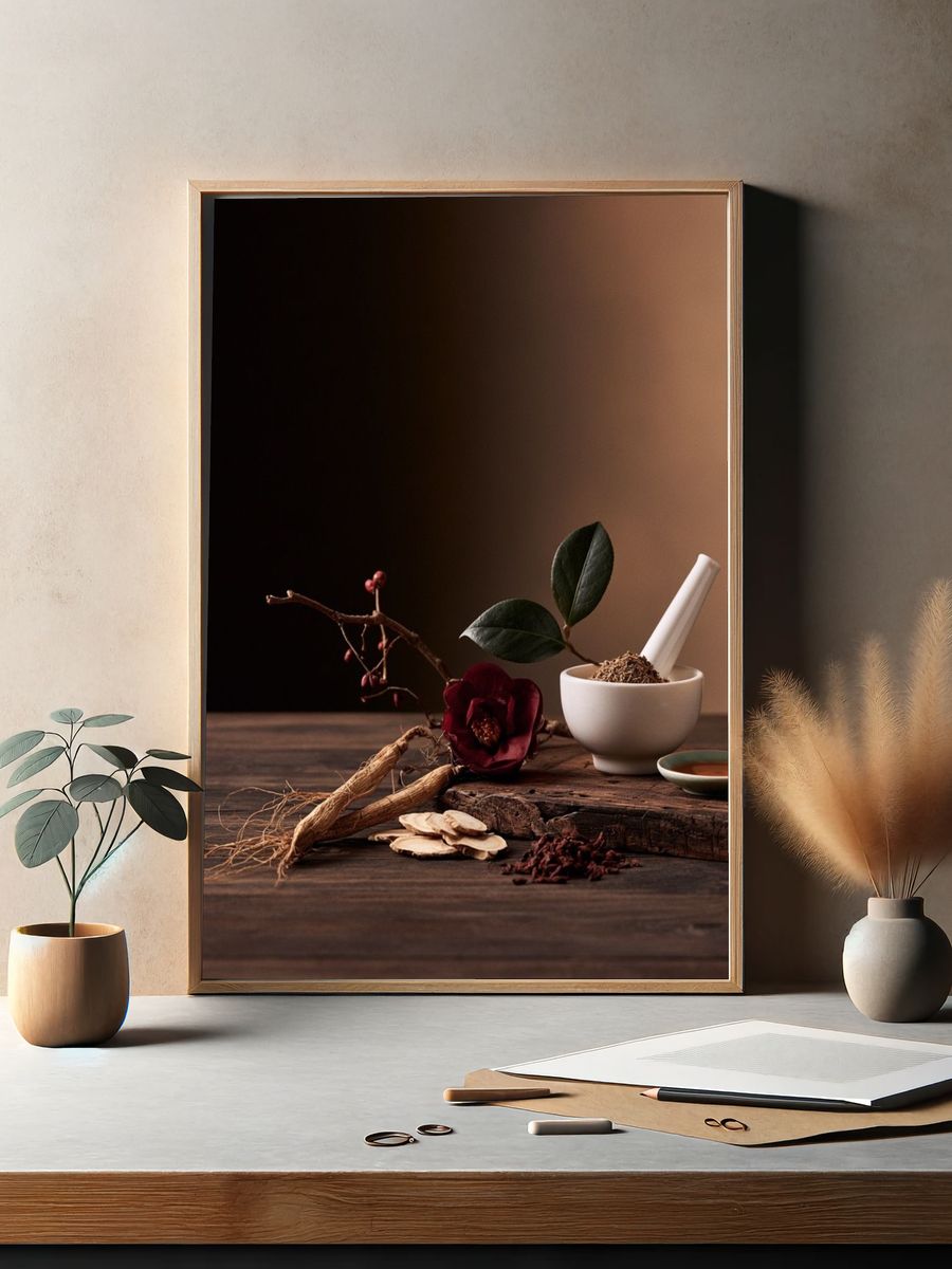Herbal Still Life Photography Poster. — room view 2
