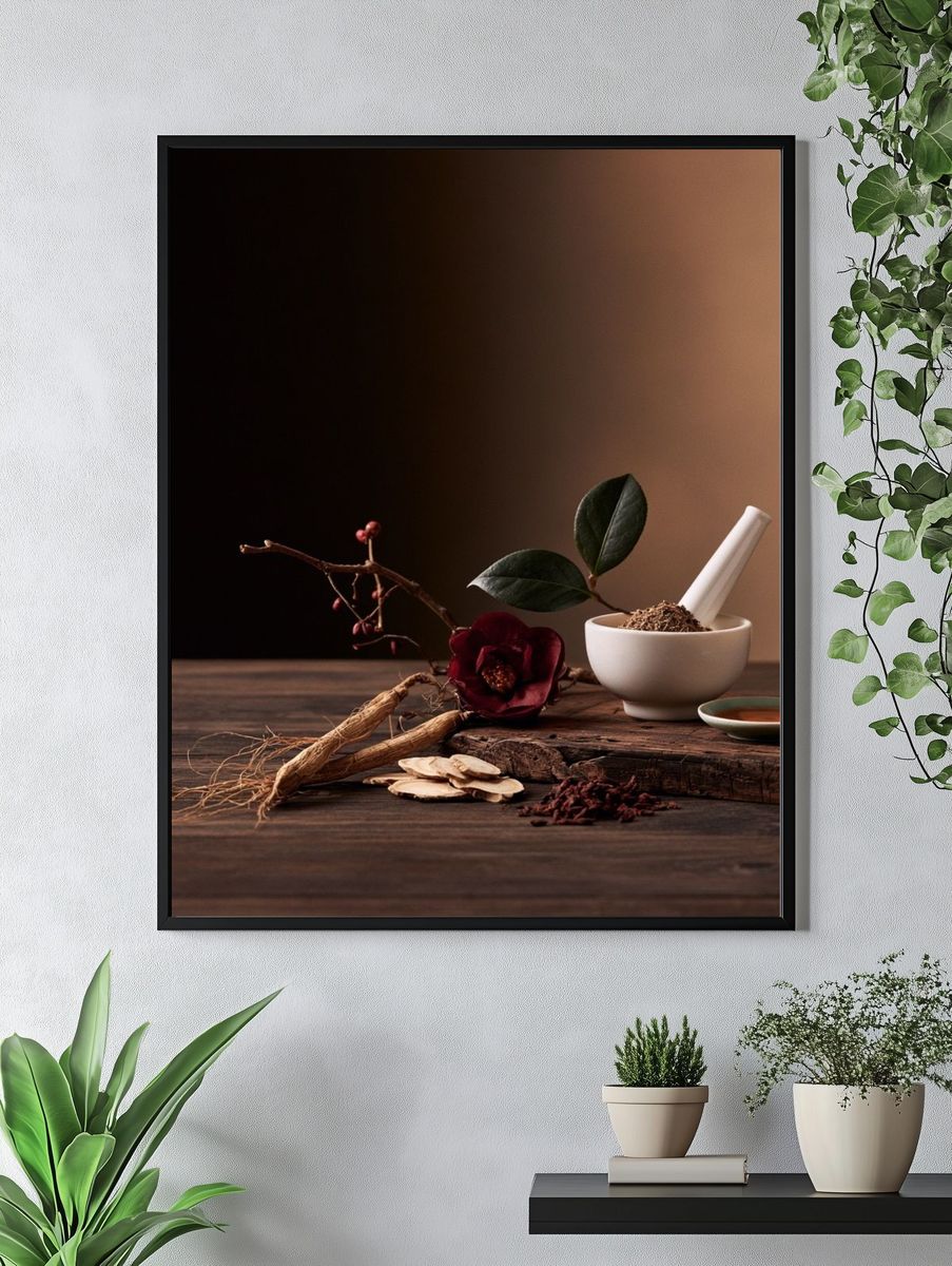 Herbal Still Life Photography Poster. — room view 4