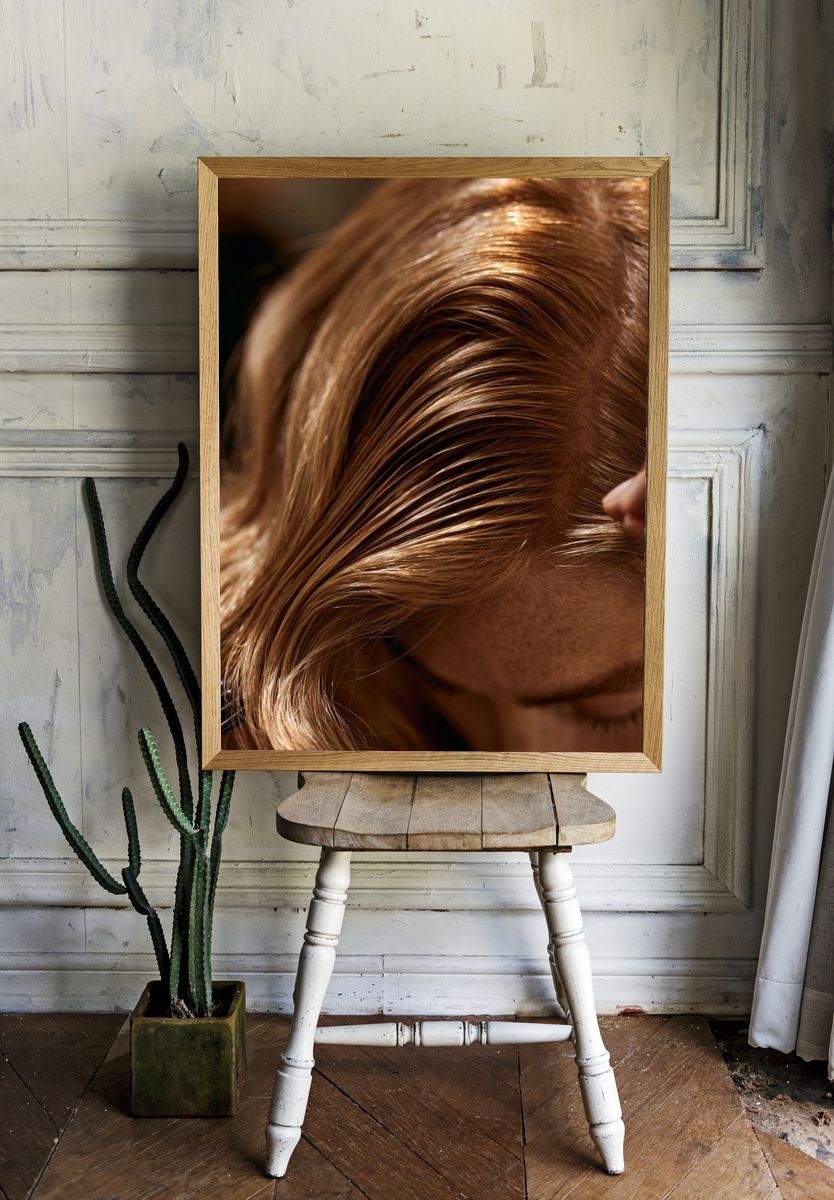 Hair Styling Close-Up Photography Poster. room preview