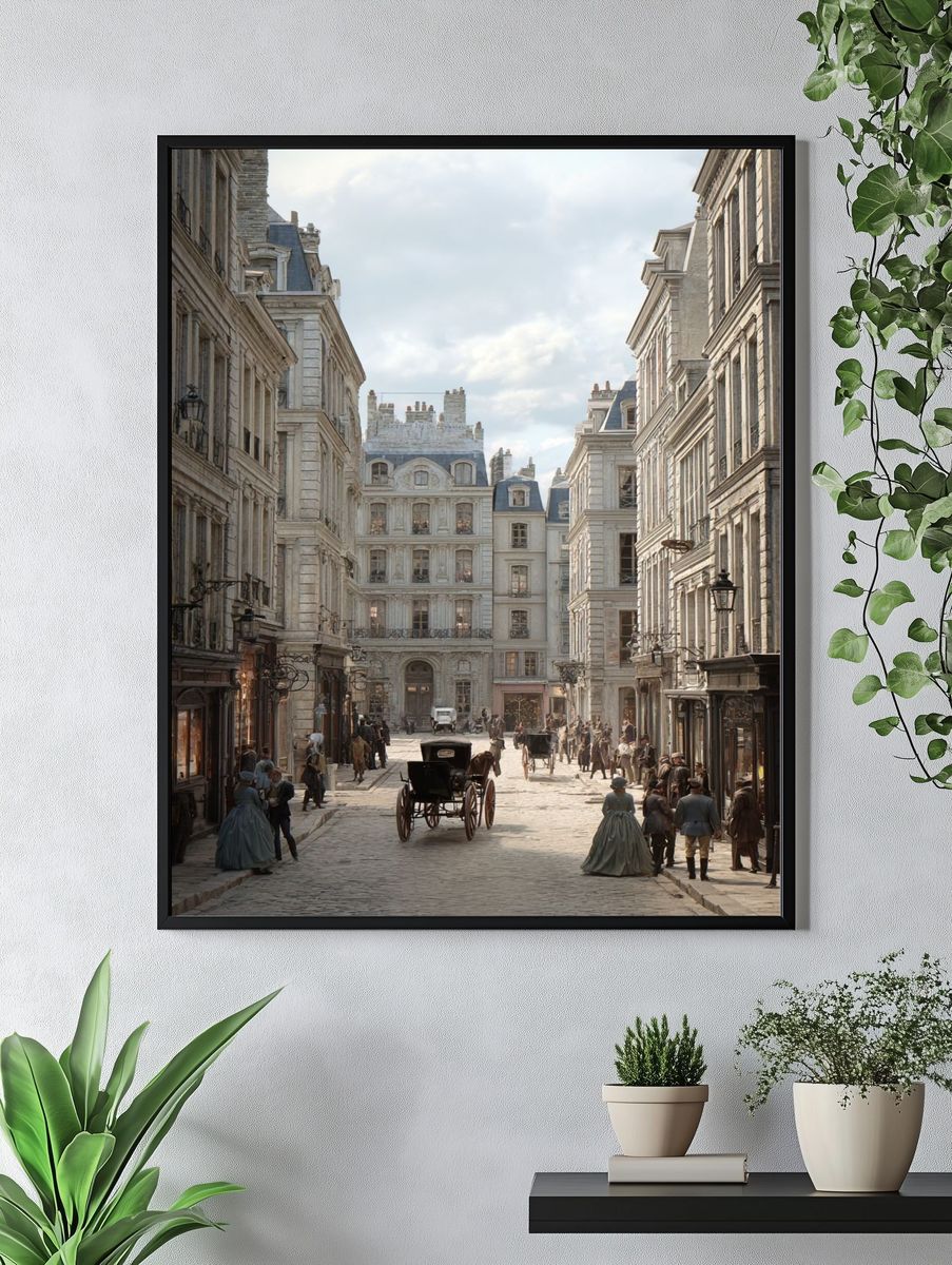 Historic Street Scene — Vintage Print. — room view 4