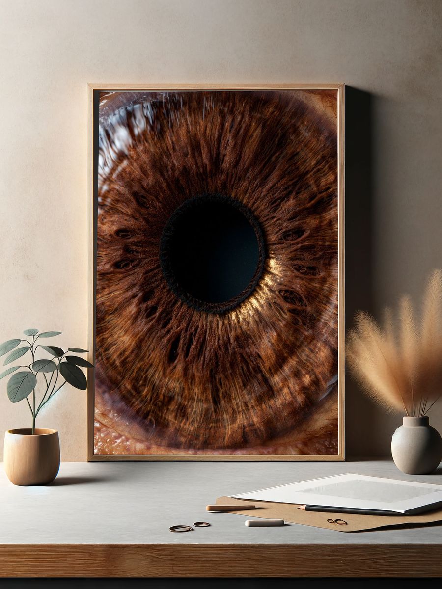 Human Eye Macro Photography Poster. — room view 2