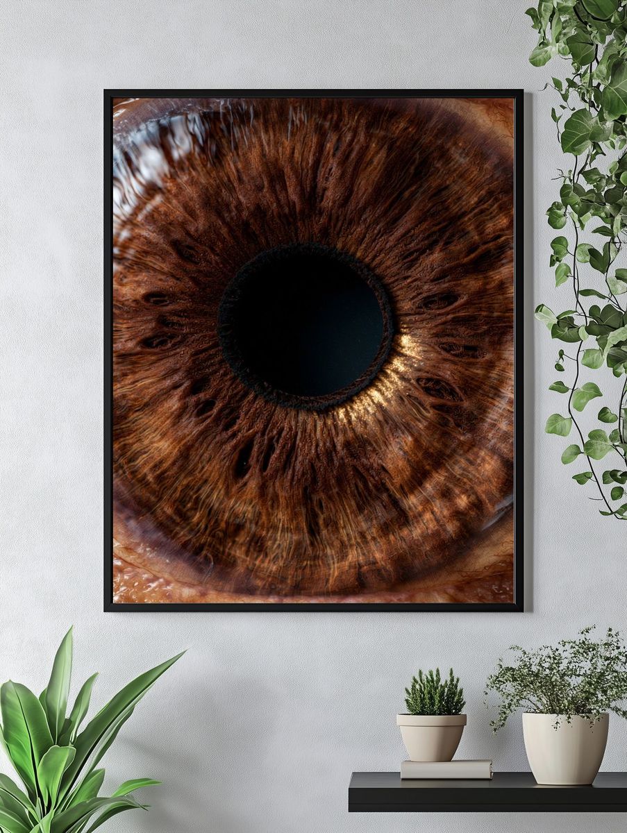 Human Eye Macro Photography Poster. — room view 4