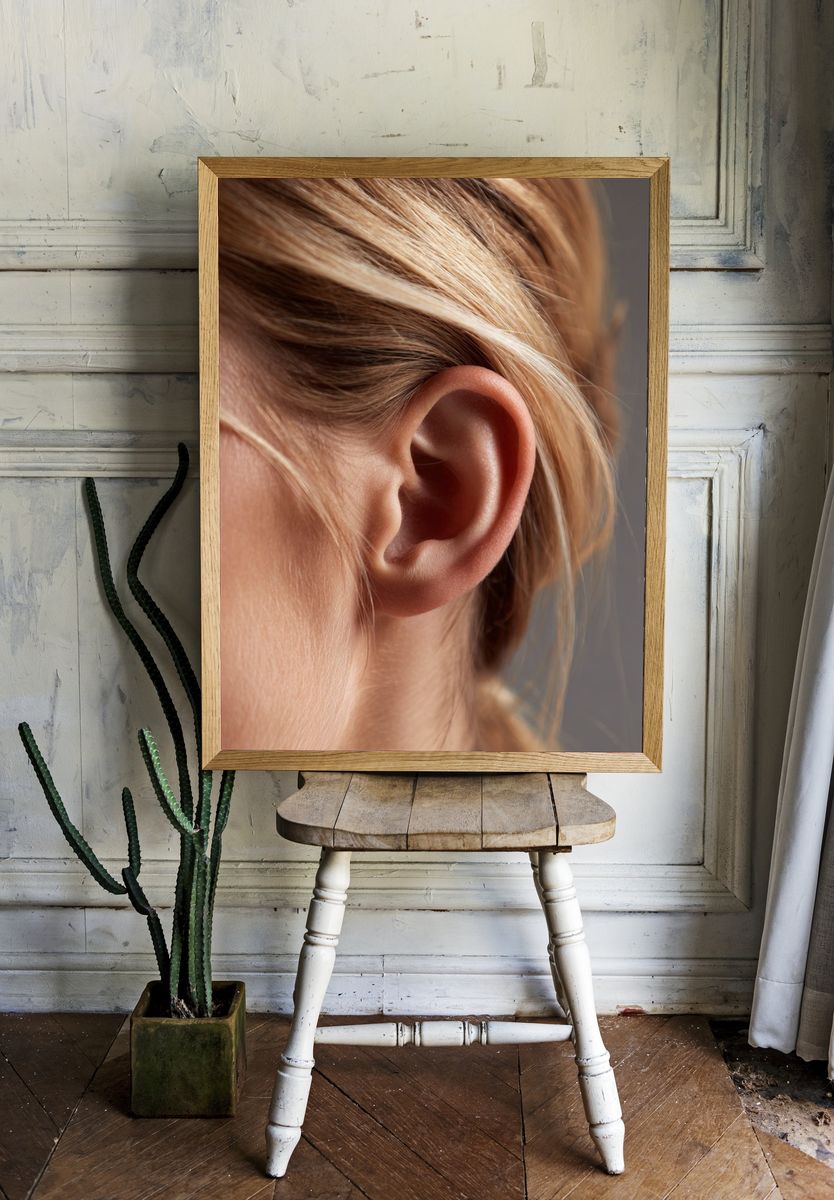 Human Ear Portrait Photography Poster. room preview