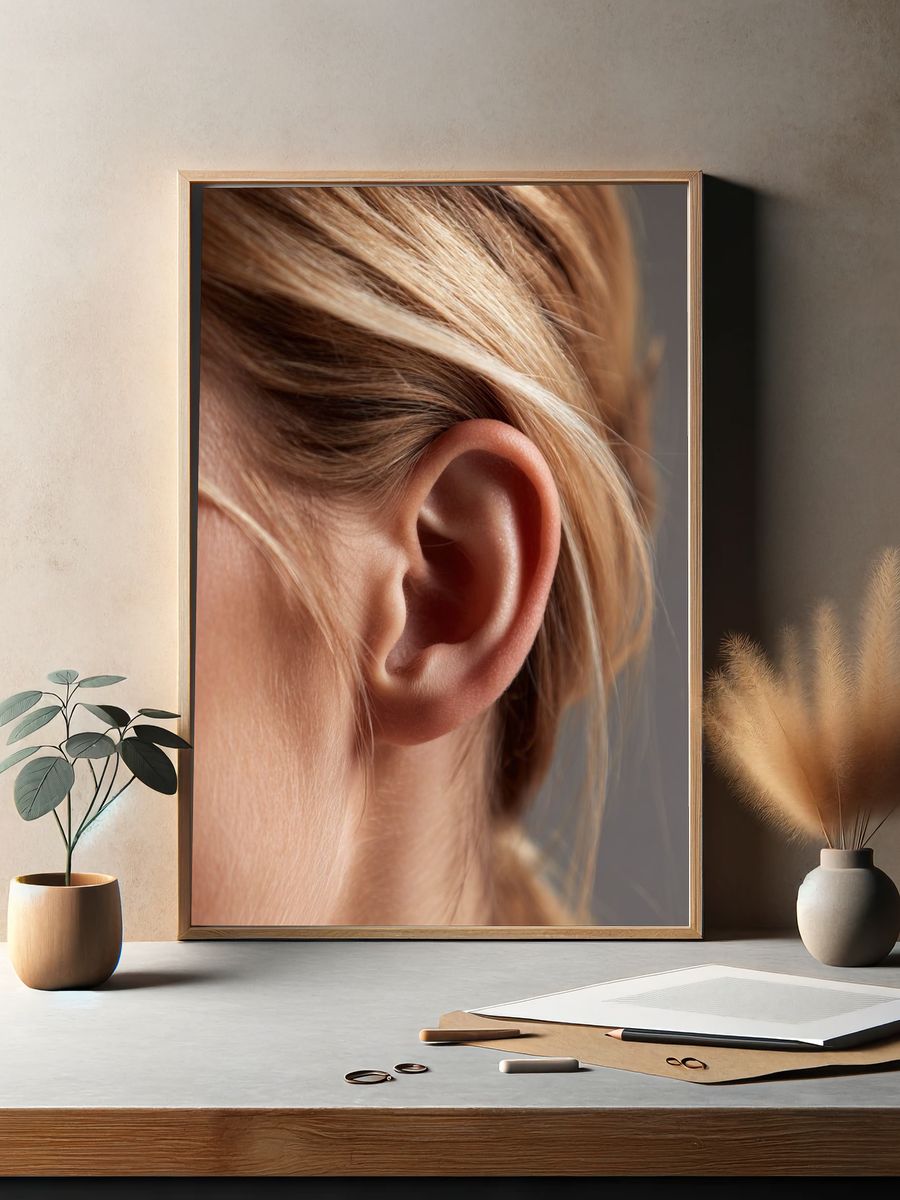 Human Ear Portrait Photography Poster. — room view 2