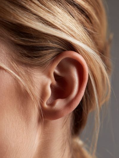 Human Ear Portrait Photography Poster.