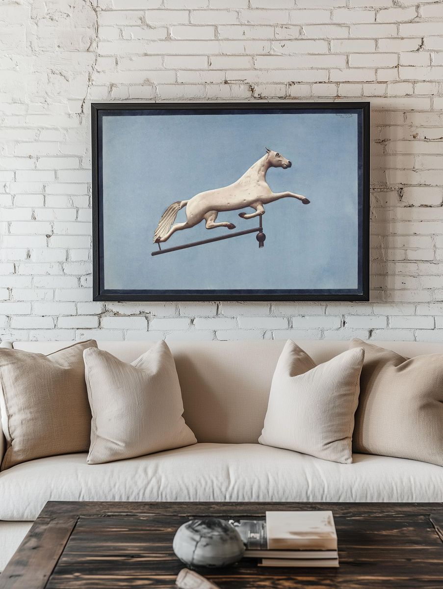 Leaping Horse Vintage Print. — room view 1