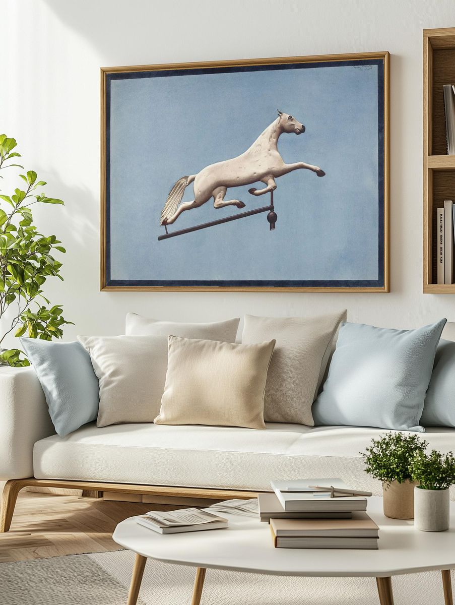 Leaping Horse Vintage Print. — room view 2