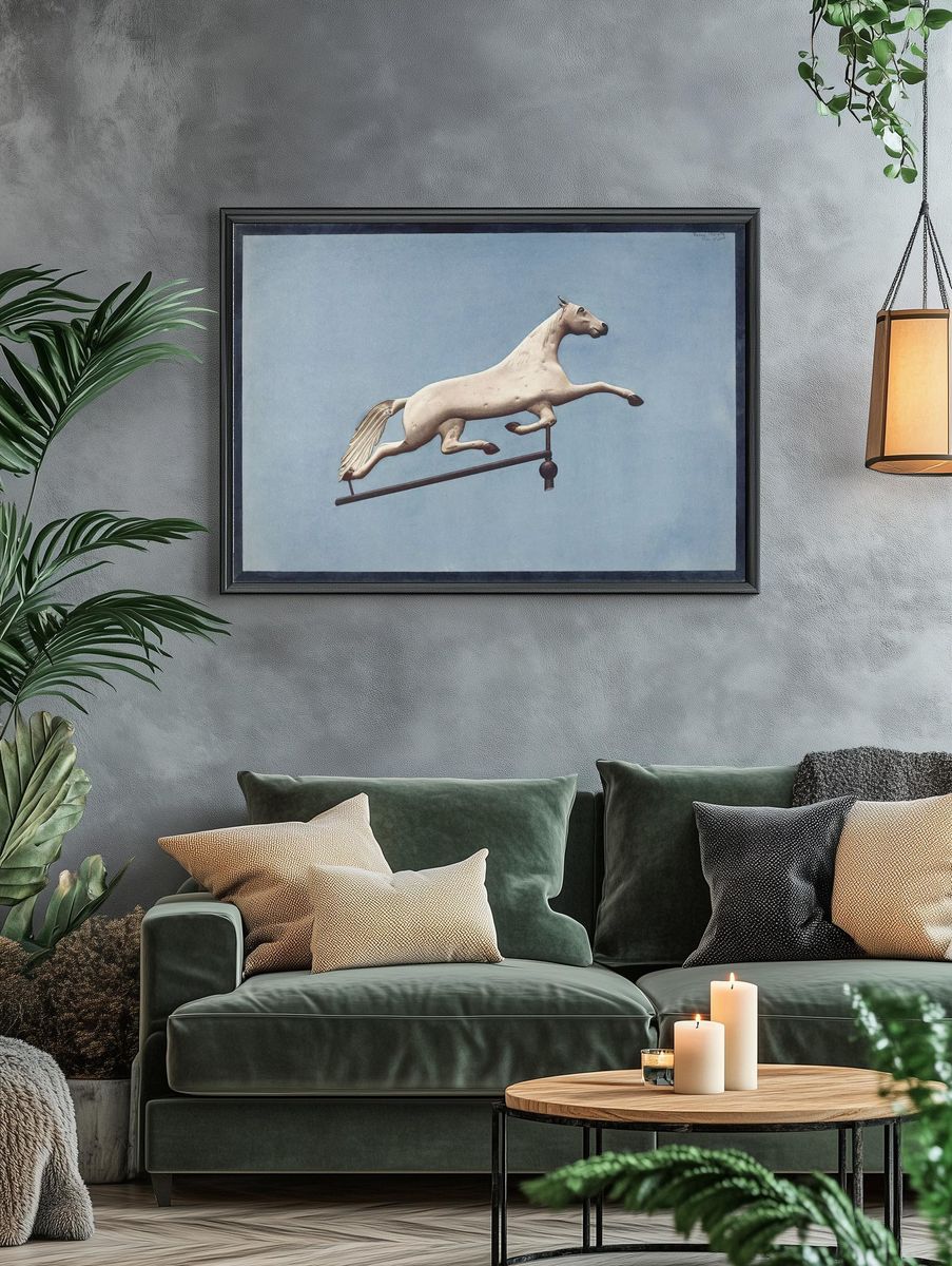 Leaping Horse Vintage Print. — room view 4