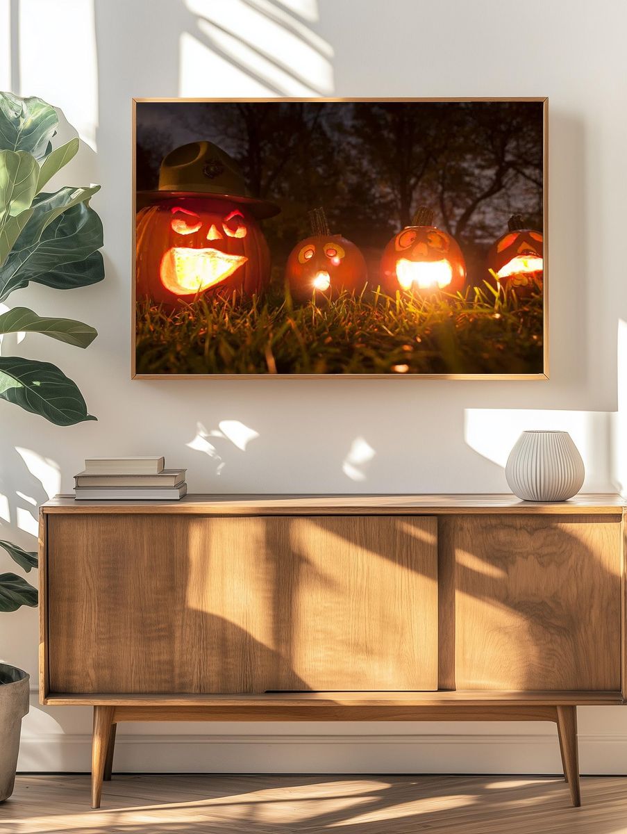 Halloween jack o lantern made. — room view 3