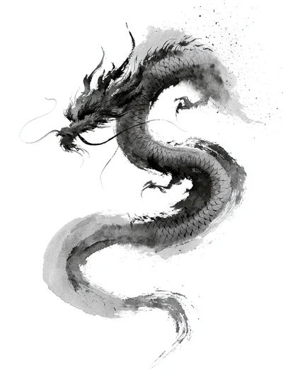 Ink Dragon — Illustration Print.