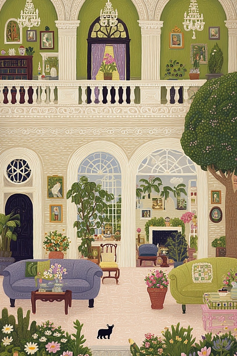 Charming Indoor Garden — Illustration Print. poster detail