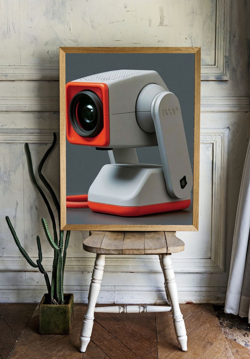 Retro Camera Illustration Poster. room preview