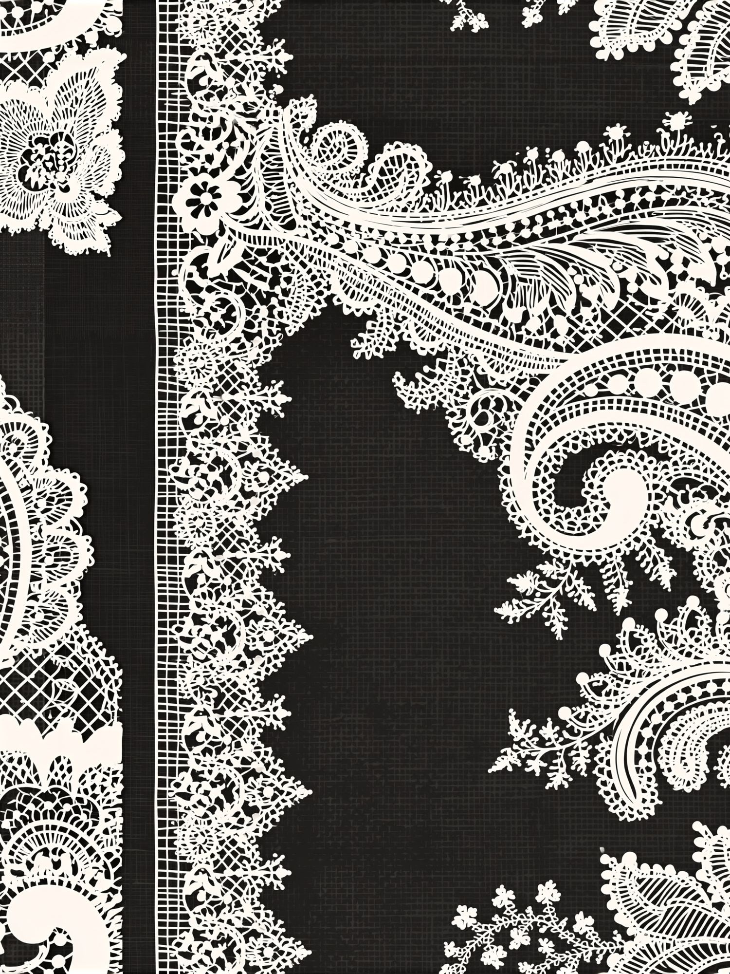 Paisley Lace Pattern Print. poster — illustration art