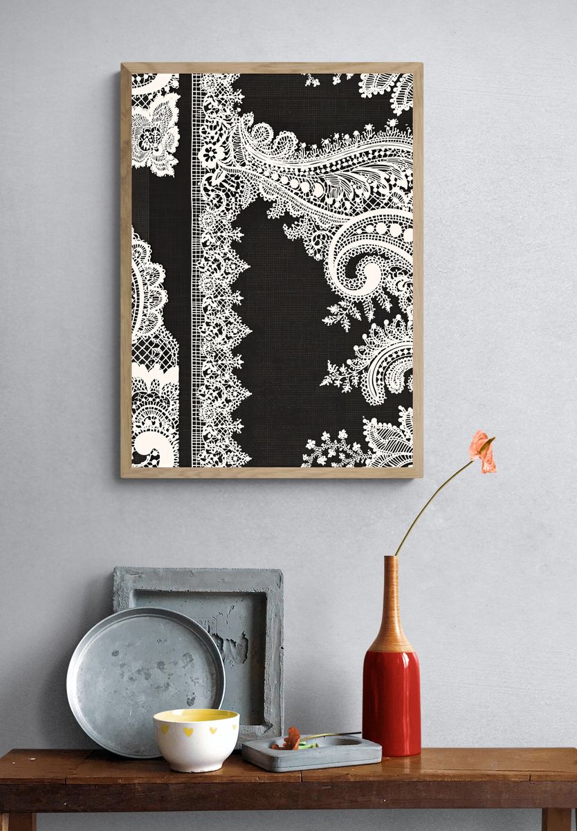 Paisley Lace Pattern Print. — room view 3