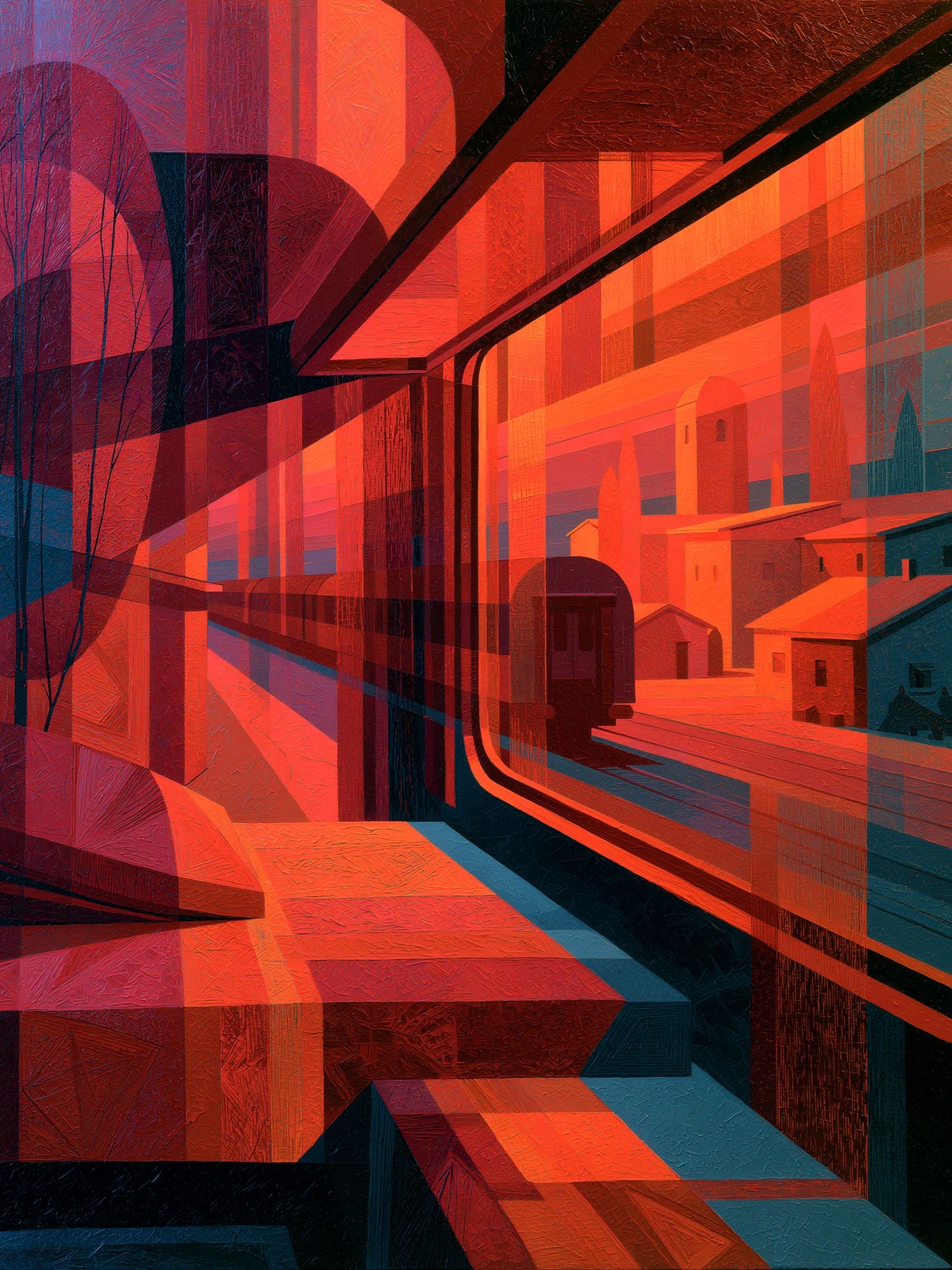 Abstract Cityscape Geometry Poster. poster detail