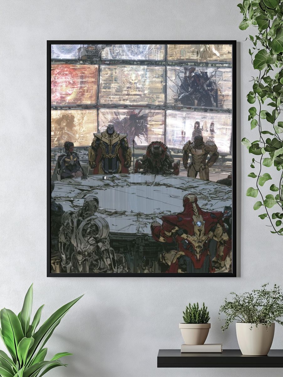Superhero Council Digital Art Poster. — room view 4