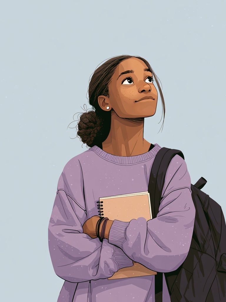 Student Portrait Illustration Poster. poster — illustration art