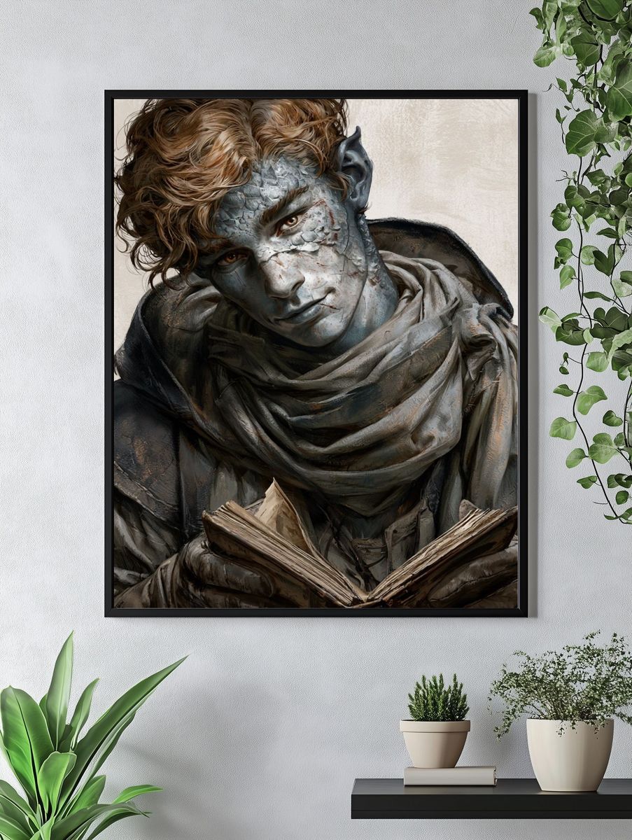 Gothic Reader Portrait Print. — room view 4