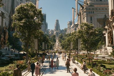 Futuristic Grand Plaza Architecture Print.