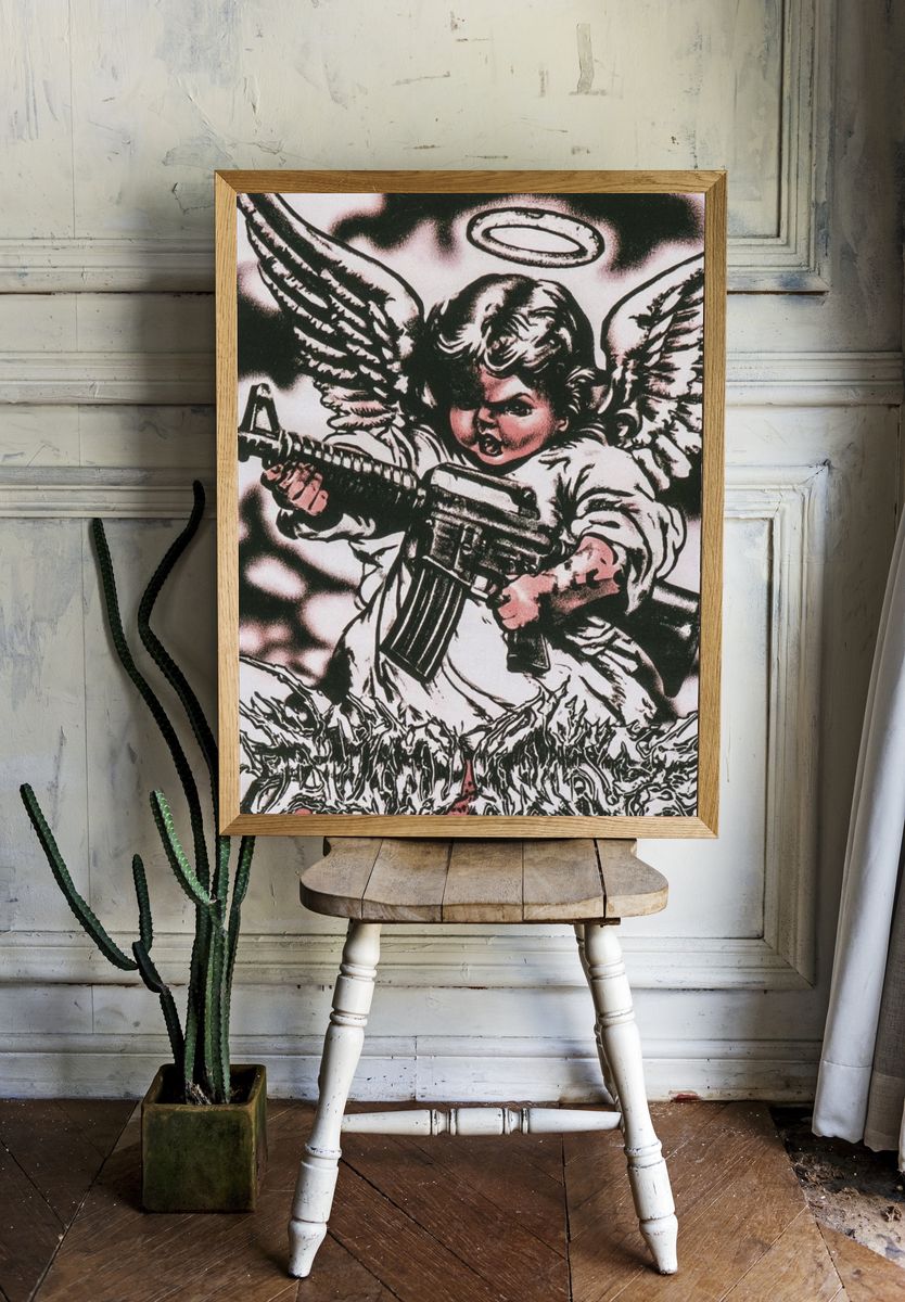 Armed Angel Illustration Poster. room preview