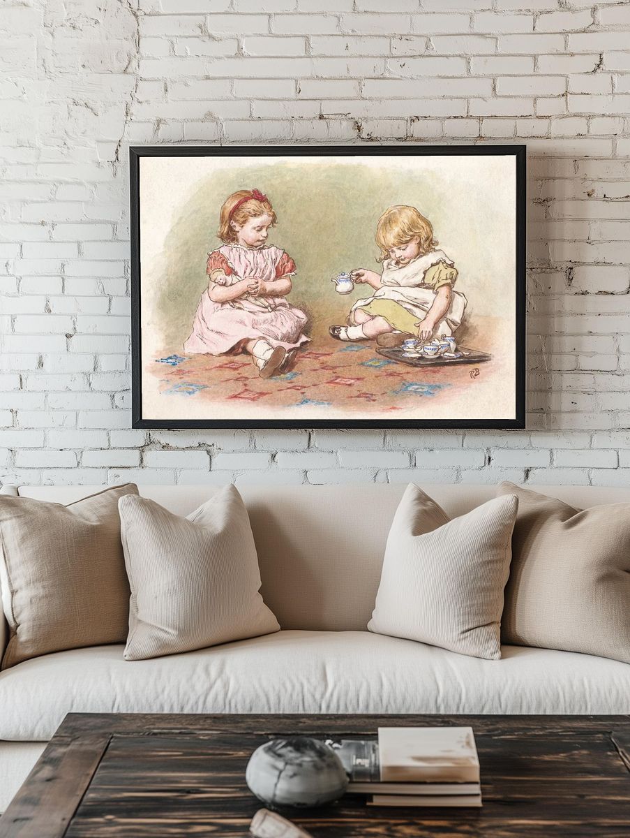 Gothic Moon Girl Illustration Poster. — room view 1