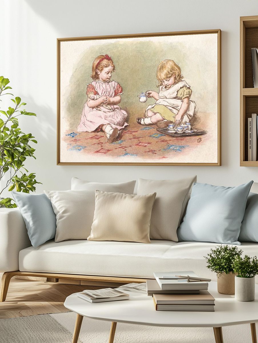 Gothic Moon Girl Illustration Poster. — room view 2