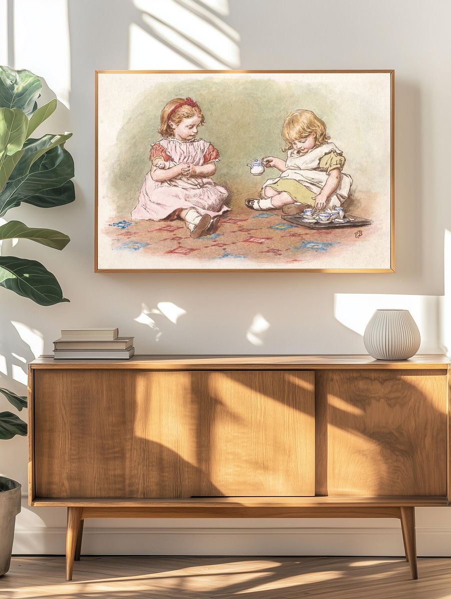 Gothic Moon Girl Illustration Poster. — room view 3