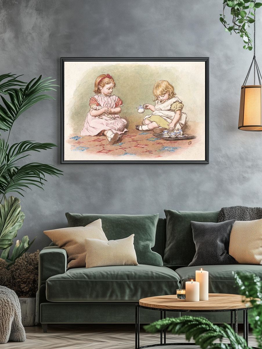 Gothic Moon Girl Illustration Poster. — room view 4