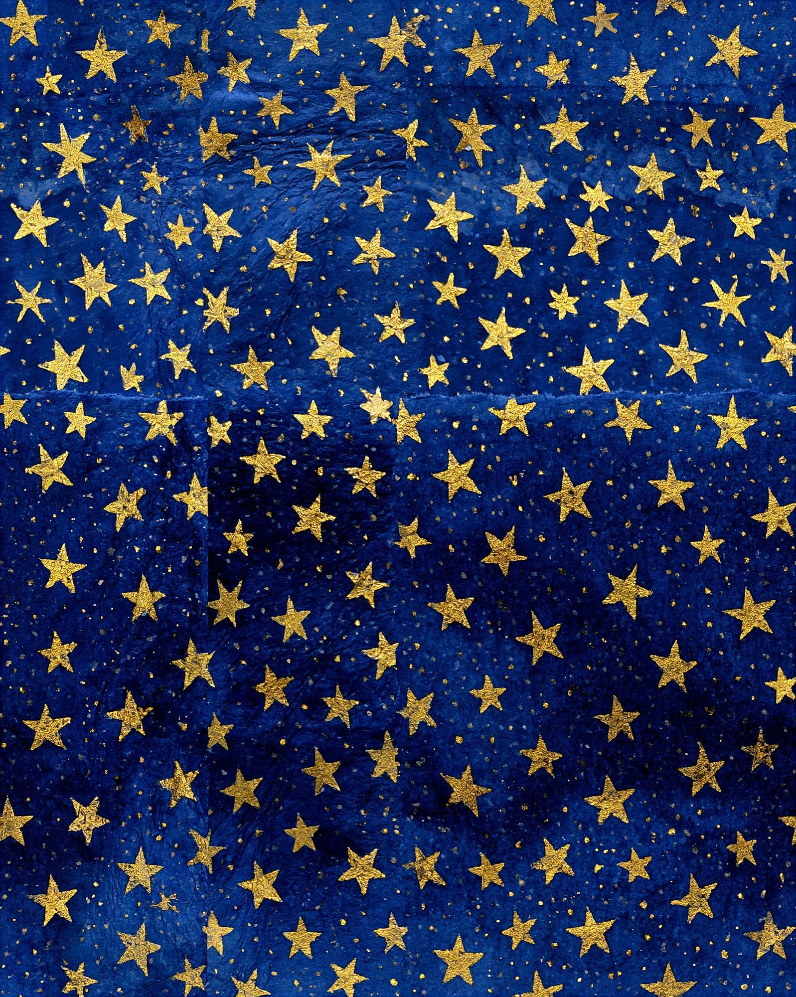 Golden Stars Night Sky Poster. poster — illustration art