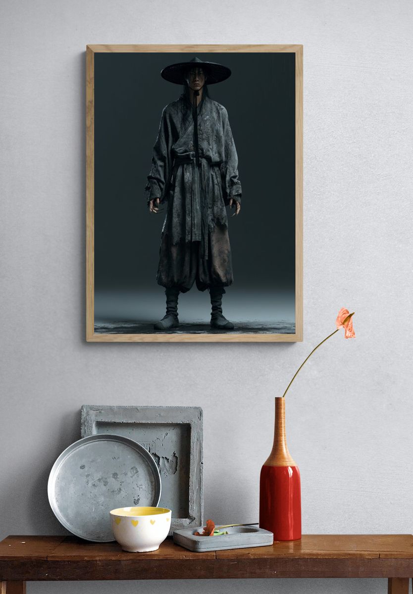 Shadow Samurai Portrait Poster. — room view 3