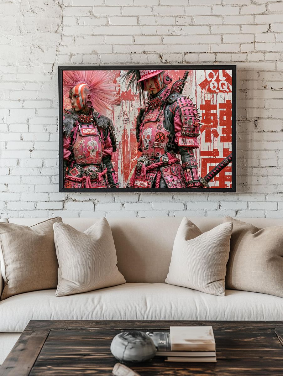 Anarcho Punk Portrait Print. — room view 1